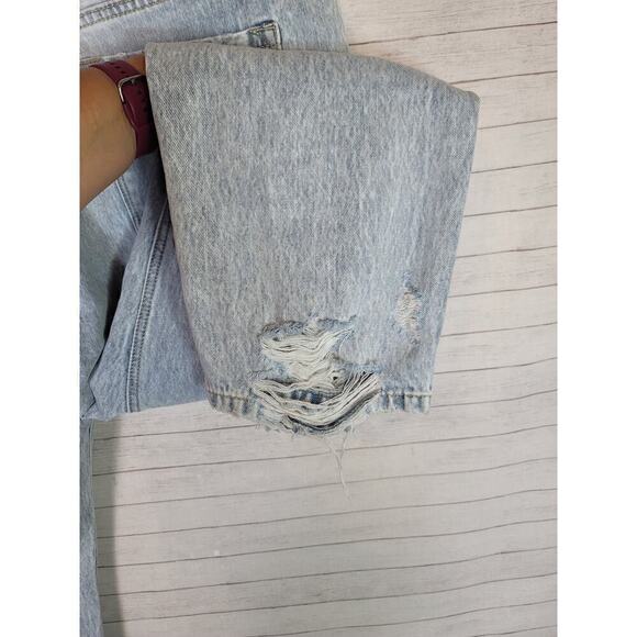 KANCAN HIGH RISE DISTRESSED BOYFRIEND LIGHT WASH JEANS, SZ 31x28 - Picture 9 of 15